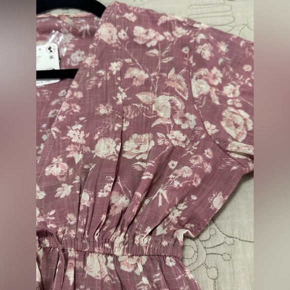 NWT Free People Pappiet Midi Dress XS Rose Combo Duster - Picture 7 of 14